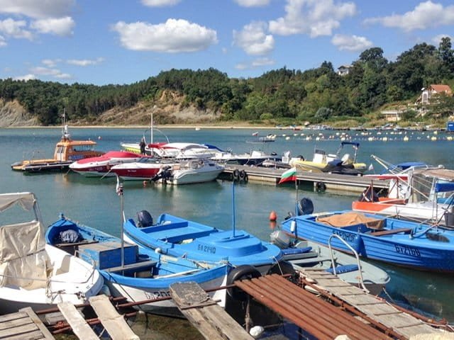 Boats at dock on the Black Sea