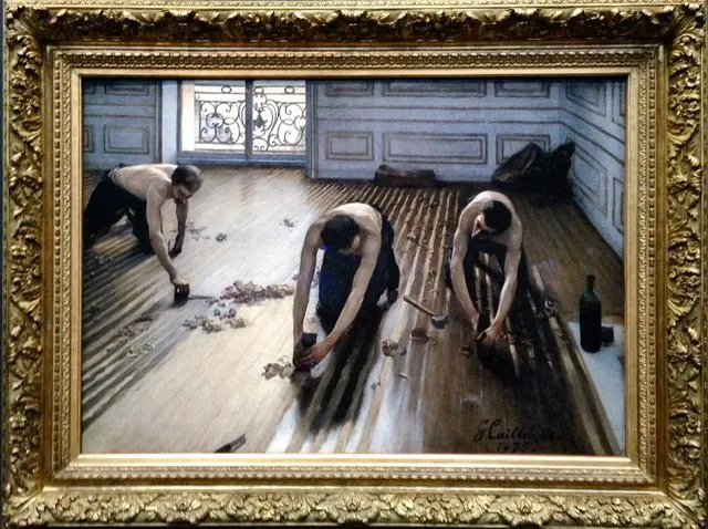 The painting The Floor Scrapers by Gustave Caillebotte