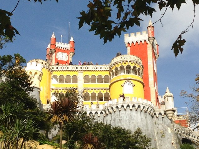 Exterior of Pena Palace from the road below