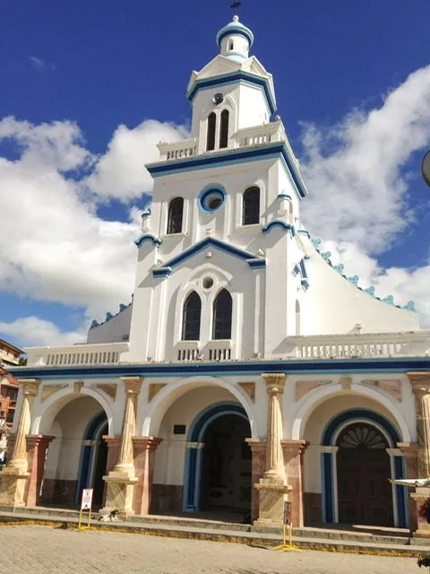 Front view of the Turi Church in Cuenca
