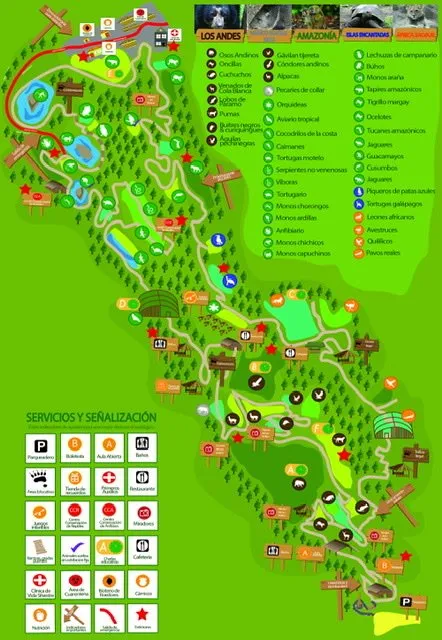 Map of Amaru Bioparque
