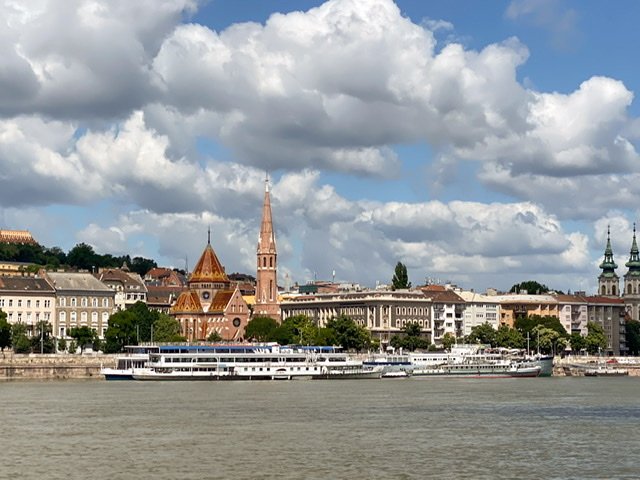 The Danube River and the Buda side of Budapest