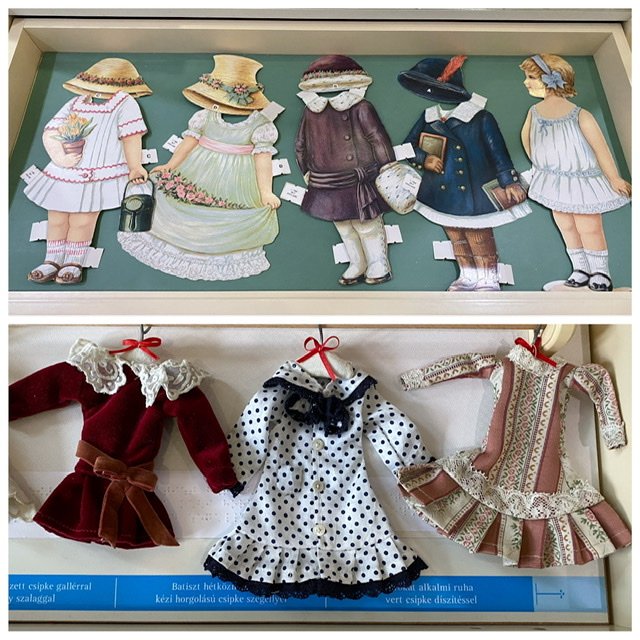 Paper dolls and doll dresses