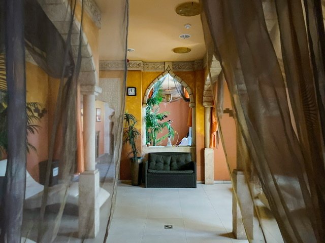 Lounge area in the Arpad Baths, Szekesfehervar, Hungary