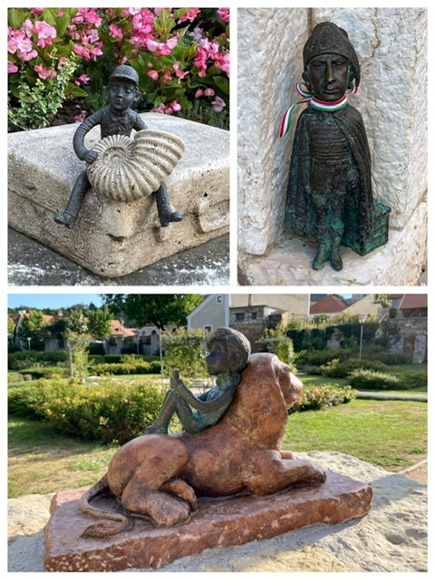 Three Kolodko mini-statues in Veszprém, Hungary