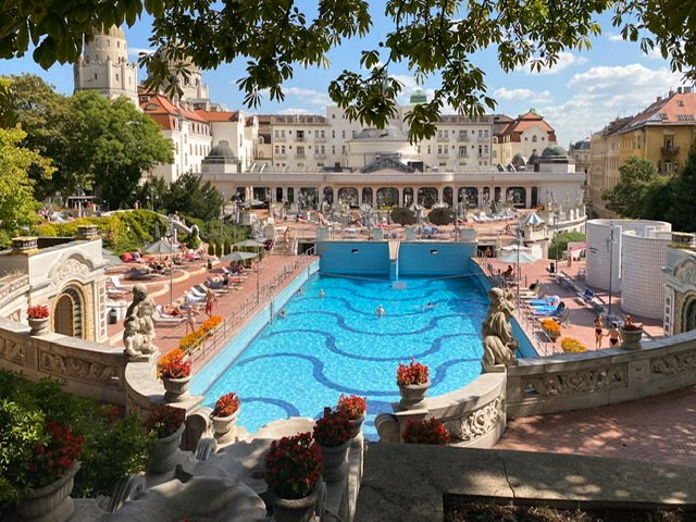 The wave pool at the Gellert Spa in Budapest