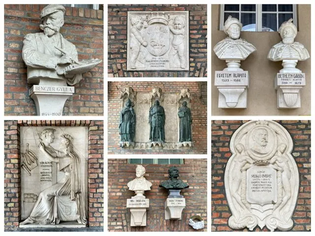 Seven memorials in the Pantheon in Szeged
