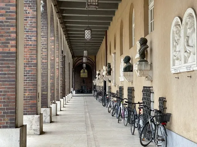 A walkway in the Pantheon in Szeged