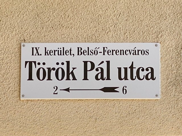 Budapest street sign