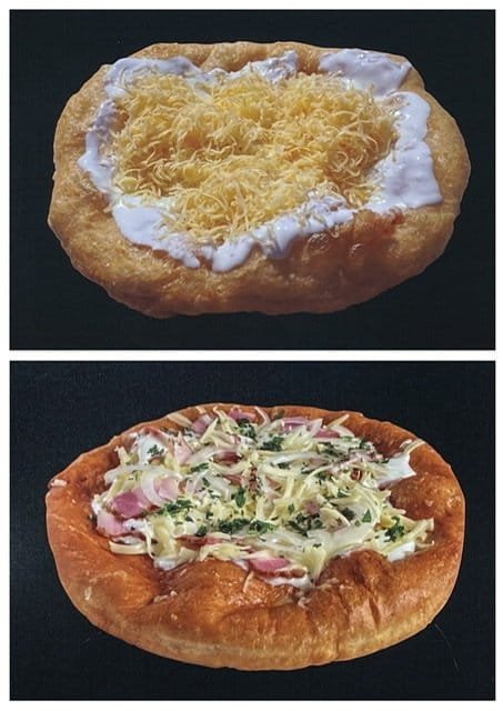 Two varieties of langos