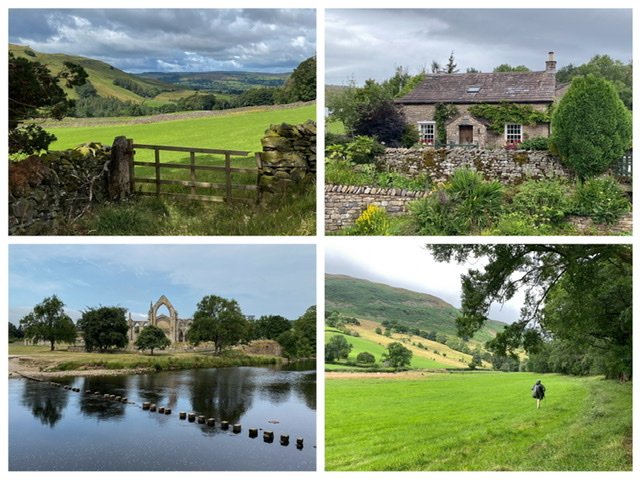 Collage of scenes on the Dales Way