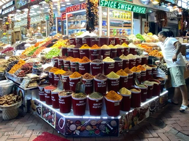 Spices at the Paspatur Market in Fethiye, Turkey
