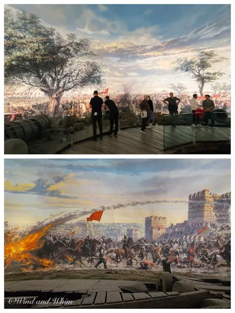 Two photos from the Panorama 1453 Museum in Istanbul