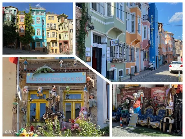Four photos of scenes from the Balat neighborhood in Istanbul
