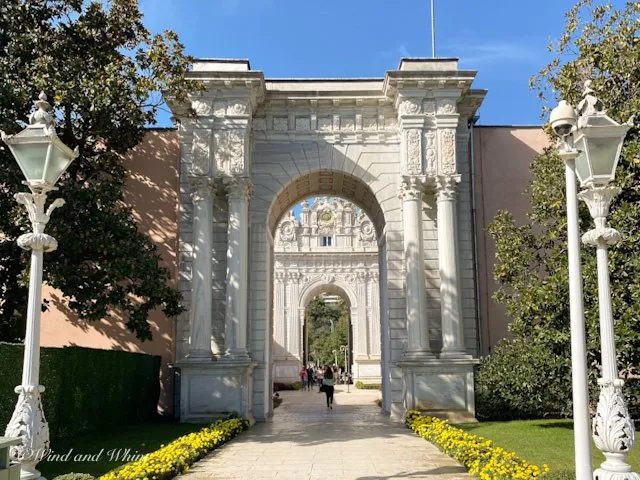 One of the gates at the Dolmabahce Palace in Istanbul