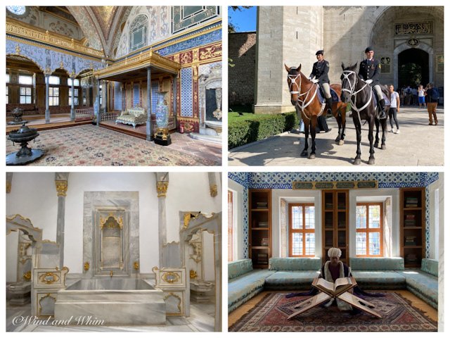 Four photos at the Topkapi Palace in Istanbul