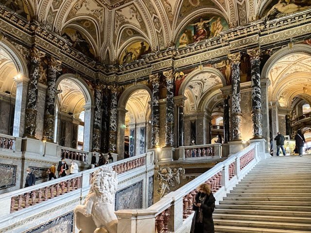 Staircase in the Kunsthistorisches Museum in Vienna