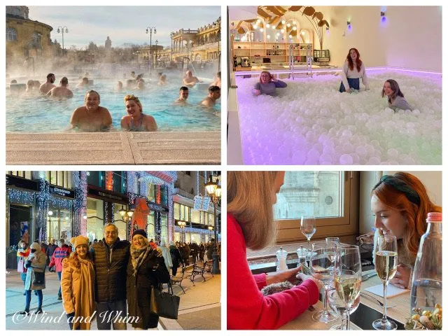 Four photos of traveling with adult children