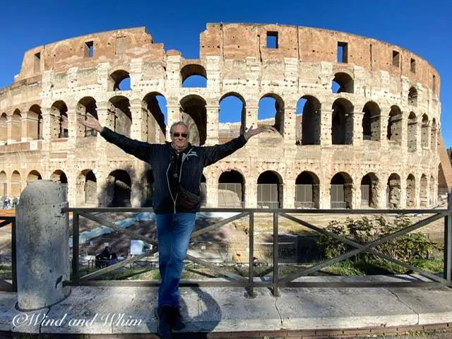 Steve in front of the Colosseum