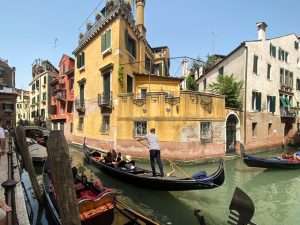 A gondolier in Venice