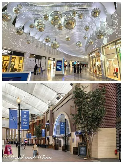 a collage of a shopping mall