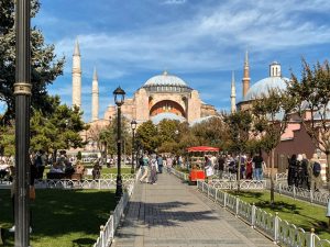 A walkway to Hagia Sofia