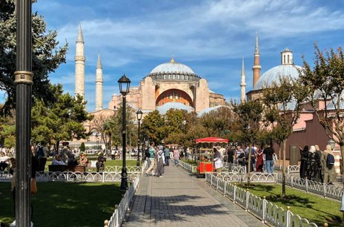 A walkway to Hagia Sofia