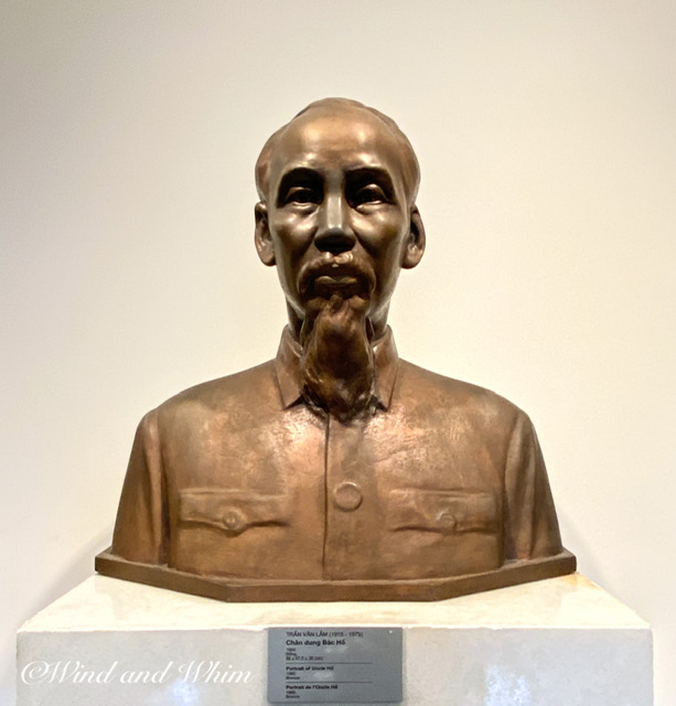 A bronze bust of Ho Chi Minh