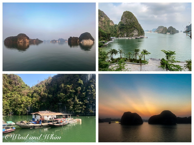 Four photos of Halong Bay