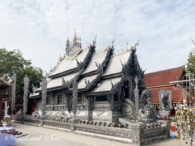 A silver Buddhist temple