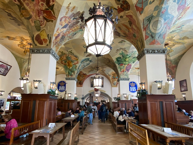 The interior of the Hofbrauhaus