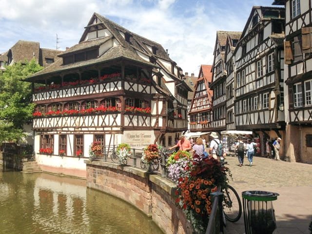 Half-timber houses along a canal