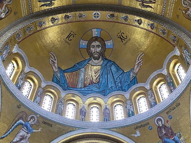 A mosaic of Jesus Christ