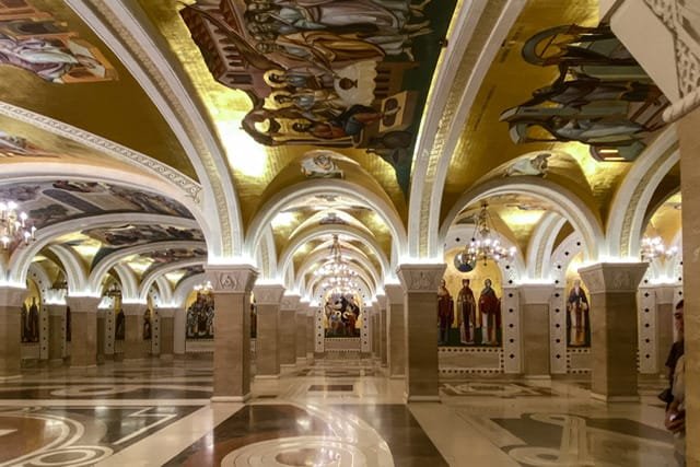 The crypt in the Church of St. Sava