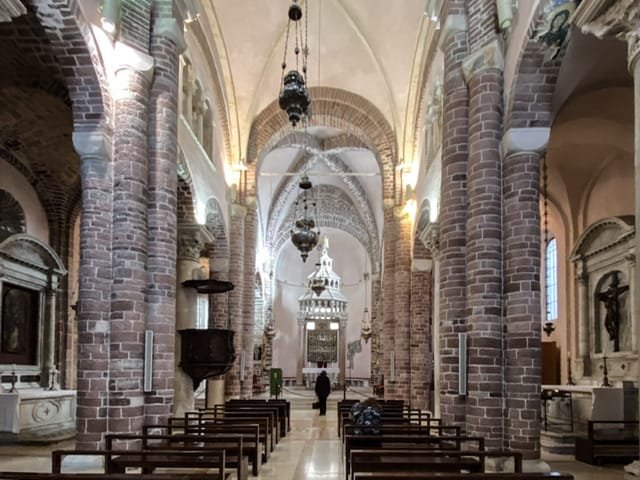The interior of a church