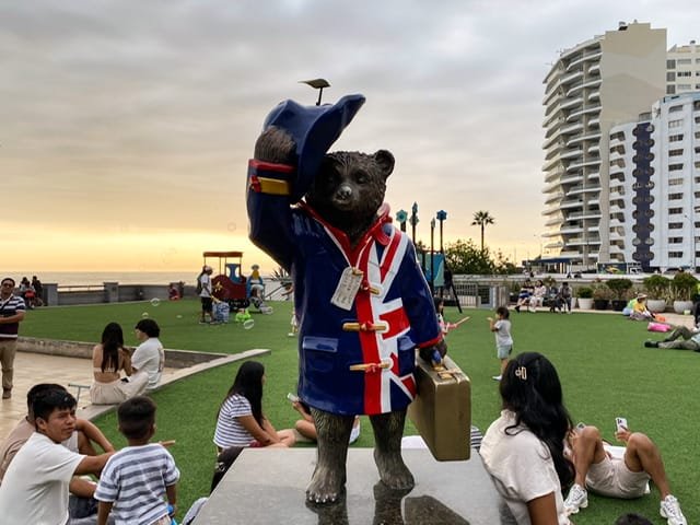A Paddington Bear statue