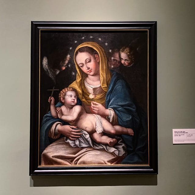 A painting of the Virgin Mary with Jesus