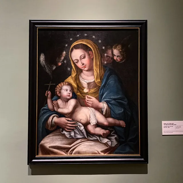 A painting of the Virgin Mary with Jesus