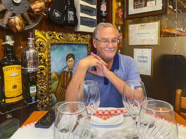 A man in a restaurant