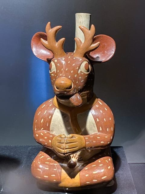 A ceramic representation of a prisoner deer