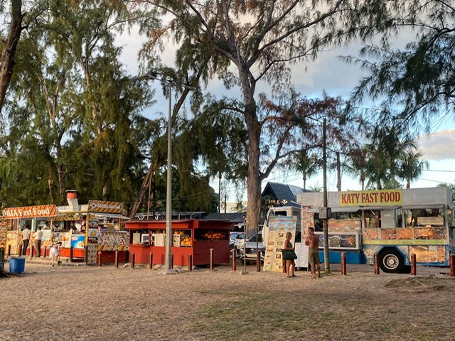 Food trucks on the beach
